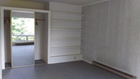 Bedroom looking toward deck