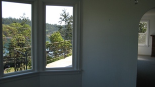 Looking West to deck from dining room