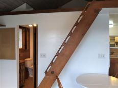Stairs to sleeping loft