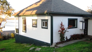 SW corner of cottage